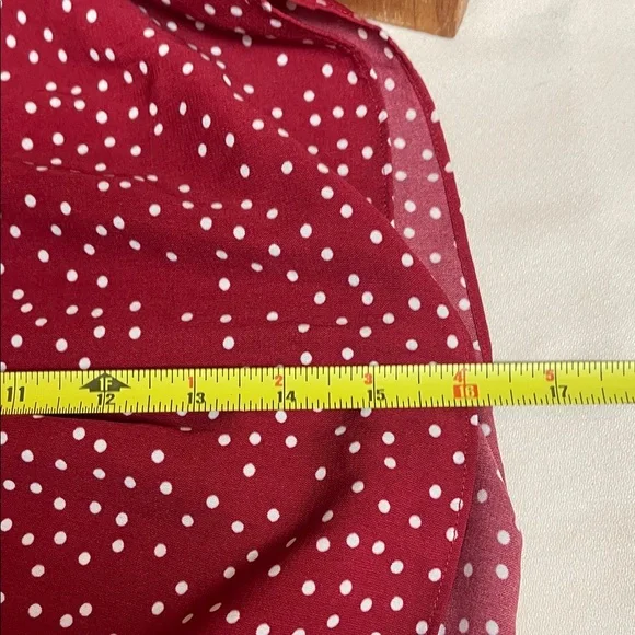 Red Polka Dot Pleated Mini Skort - Picture 8 of 8